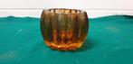 -	waxinelichthouder, oranje glas, Ophalen of Verzenden, 'T Olde Gre-j, Info@toldegrej.nl, Endepoelstraat 20f Didam