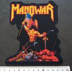 Manowar warriors of the world shaped patch m173---13.5 x 12, Verzamelen, Muziek, Artiesten en Beroemdheden, Nieuw, Kleding, Verzenden