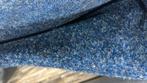 Coupon blauw naaldvilt tapijt 5x4m restanten vloerbedekking!, Ophalen