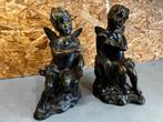 Bronzen Elfen/Cherubijnen Beelden - Set van 2 - ReK4, Ophalen of Verzenden
