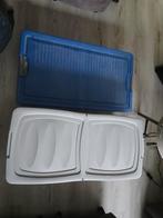 3x onder bed bakken., Huis en Inrichting, Ophalen, Eenpersoons, Grijs, Hout