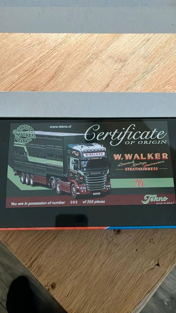 Tekno Walker Scania R580 1:50, Hobby en Vrije tijd, Modelauto's | 1:50, Zo goed als nieuw, Overige merken, Ophalen of Verzenden