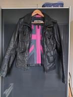 Stoere  Superdry dames  leren jas - Maat L (valt als M), Superdry, Zwart, Maat 42/44 (L), Ophalen of Verzenden