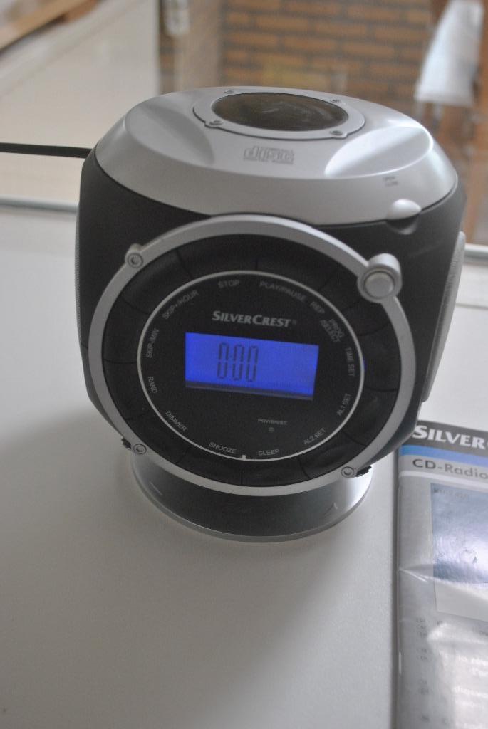 CD wekkerradio, Silvercrest, Witgoed en Apparatuur, Wekkers, Gebruikt, Digitaal, Ophalen of Verzenden