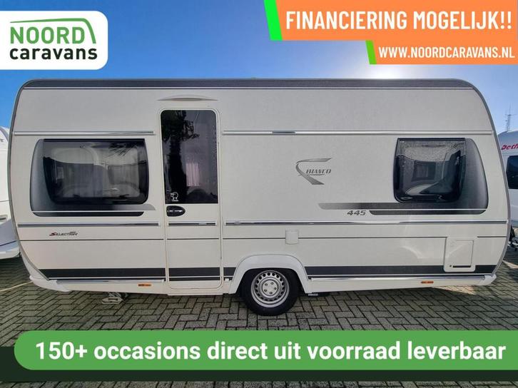 FENDT BIANCO 445 SELECTION VLOERVERWARMING + MOVER +VOORTENT, Caravans en Kamperen, Caravans, Bedrijf, tot en met 4, 1000 - 1250 kg