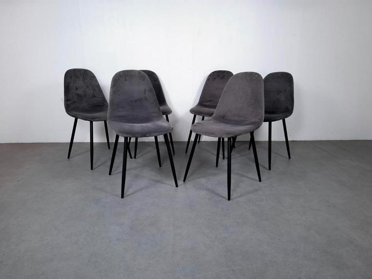 Set van 6 Eetkamerstoelen | GRATIS BEZORGING | Gereinigd, Huis en Inrichting, Stoelen, Gebruikt, Vijf, Zes of meer stoelen, Metaal
