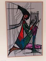 Abstract Borduurwerk, Antiek en Kunst, Kunst | Litho's en Zeefdrukken, Ophalen of Verzenden