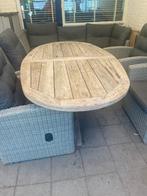 ROUGH-Y Ellips 200x110cm teakhouten ovale tuintafel, Ophalen, Gebruikt, Ovaal, Hout
