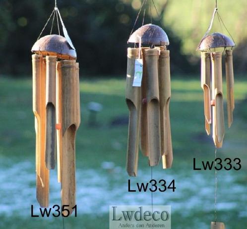 NIEUW bij Lwdeco Bamboe windgong 3 ass. al vanaf €7,50, Tuin en Terras, Tuinwanddecoratie, Nieuw, Ophalen of Verzenden