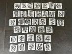 Brocant stencil set letters en cijfers bloemen sjabloon, Verburgt Vintage, Overige typen, Nieuw, Ophalen of Verzenden