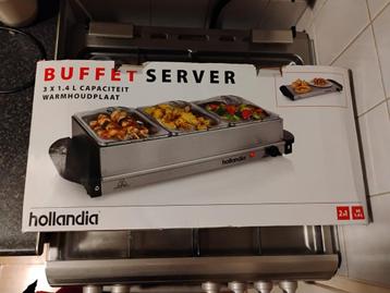 Hollandia Buffet Server - Warmhoudplaat 3x1.4L beschikbaar voor biedingen