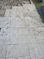 Marmeren terrastegels Romaans verband ca 30m2, Gebruikt, Ophalen of Verzenden, Terrastegels, Natuursteen