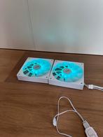 2x witte rgb fans + 5v 3 pin argb controller, Ophalen of Verzenden, Zo goed als nieuw, Luchtkoeling