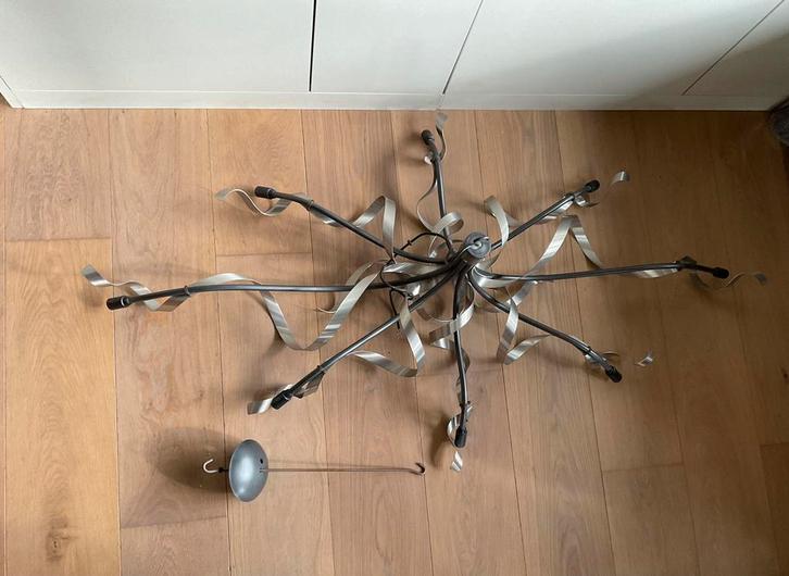 Design kroonluchter, Huis en Inrichting, Lampen | Kroonluchters, Zo goed als nieuw, Metaal, Ophalen of Verzenden