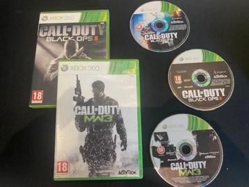 xbox 360 call of duty mw3, black ops 1 en 2, set spellen beschikbaar voor biedingen