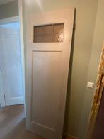 Jaren 30 binnendeur met glas en lood raampje, Doe-het-zelf en Verbouw, Deuren en Horren, Ophalen, Gebruikt, Minder dan 80 cm, Binnendeur
