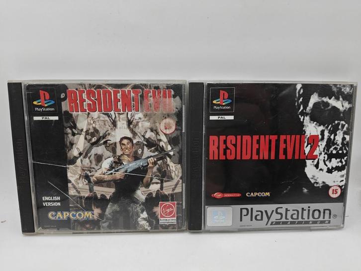 Resident Evil 1 en 2 PS1, Spelcomputers en Games, Games | Sony PlayStation 1, Zo goed als nieuw, Avontuur en Actie, 1 speler, Vanaf 3 jaar