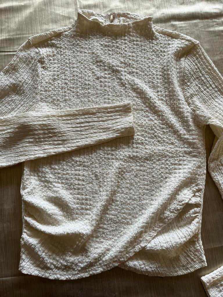 Mooie stretch creme top My Jewellery, Overige kleuren, Ophalen of Verzenden, Zo goed als nieuw, Lange mouw