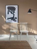 Spijlen stoeltjes verkoop per stuk, Huis en Inrichting, Stoelen, Twee, Gebruikt, Scandinavisch, Wit