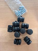 10x Zwenkwielen voor Stoelen - Zacht Loopvlak M8 - NIEUW, Ophalen of Verzenden, Nieuw, Zwart, Kunststof