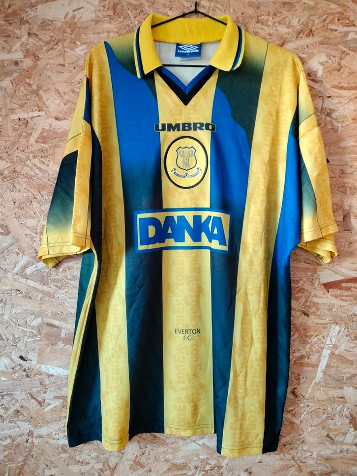 Everton 1996-1998 uitshirt maat XL, Sport en Fitness, Voetbal, Zo goed als nieuw, Shirt, Maat XL, Ophalen of Verzenden