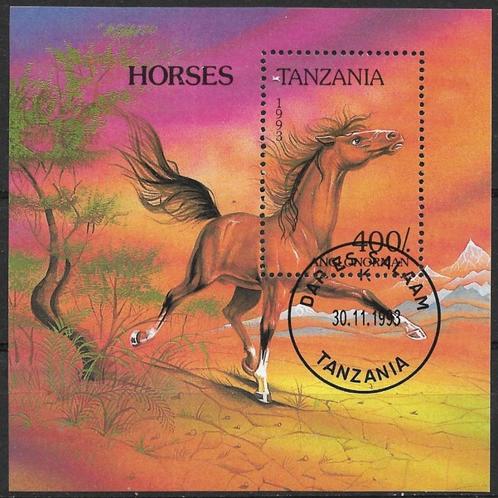 Tanzania 1993 blok mi.235 zoogdier PAARD, Postzegels en Munten, Postzegels | Afrika, Gestempeld, Tanzania, Verzenden