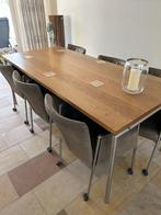 Eettafel japandi stijl beron ciré met rva onderstel, Ophalen, Japandi, Eikenhout, Tables by Leon