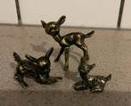 Superleuke set beeldje Bambi metaal retro vintage, Verzamelen, Beelden en Beeldjes, Ophalen of Verzenden, Zo goed als nieuw, Dier