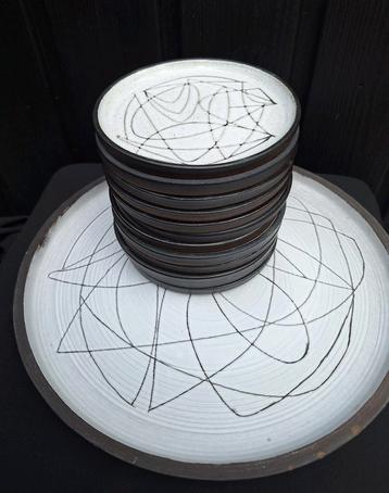 Vintage Cor Unum keramiek set schaal schotels  beschikbaar voor biedingen