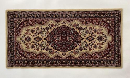 Vintage vloerkleed / tapijtje / carpet 130 x 67 cm 100 % wol, Huis en Inrichting, Stoffering | Tapijten en Kleden, Gebruikt, 50 tot 100 cm