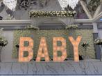 Baby Luxe Lichtletters verhuur, Verzenden, Zo goed als nieuw, Geboorte of Huwelijk