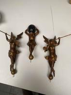 Set antieke houten beelden friese klok, Ophalen of Verzenden