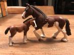 Schleich Shire Merrie met Veulen, Ophalen of Verzenden, Zo goed als nieuw, Jongen of Meisje