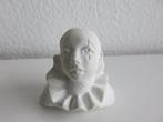 Pierrot beeldje van een witte clown hoofd buste, Ophalen of Verzenden, Zo goed als nieuw, Mens