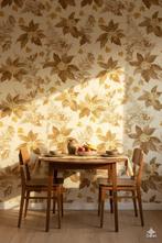 6864 grote bladeren vintage behang in warme tinten swiet, Huis en Inrichting, Stoffering | Behang, Ophalen of Verzenden, Minder dan 10 m²