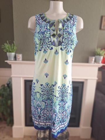 K-Design K Design mooie groen blauw jurk XL Gratis Verzenden beschikbaar voor biedingen