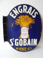 reclamebord emaille bord mancave retro vintage dubbelzijdig, Ophalen of Verzenden, Gebruikt, Reclamebord