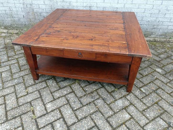 Houten Salontafel met Opbergruimte, Huis en Inrichting, Overige Huis en Inrichting, Gebruikt, Ophalen