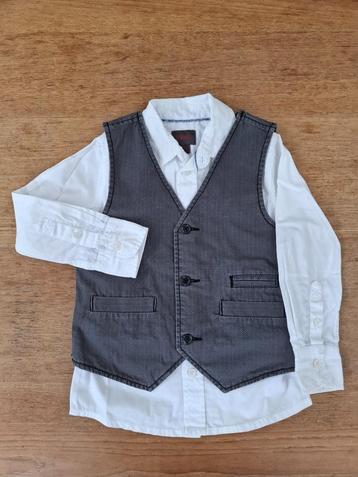 Esprit: witte blouse maat 104-110 en gillet maat 116-122 beschikbaar voor biedingen