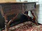 Houten bureau / schrijftafel met opklapbaar blad en laden, Ophalen, Gebruikt, Bureau