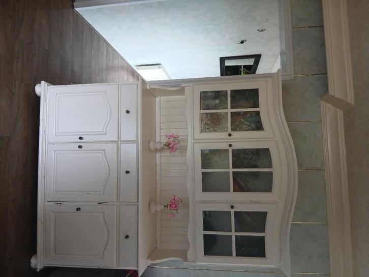 Kast buffetkast wit hout, Huis en Inrichting, Kasten | Buffetkasten, Gebruikt, 150 tot 200 cm, 100 tot 150 cm, 25 tot 50 cm, Met lade(s)