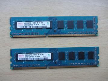 2x Hynix 4GB PC3-10600 DDR3-1333MHz non-ECC Unbuffered CL9  beschikbaar voor biedingen