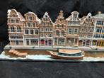 10 Grachtenhuisjes met plateau en bootje, Verzamelen, Ophalen of Verzenden, Zo goed als nieuw