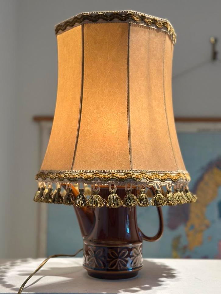 Vintage Theepot Tafellamp, Huis en Inrichting, Lampen | Tafellampen, Gebruikt, Ophalen of Verzenden