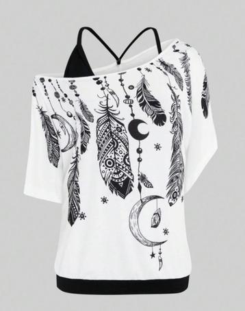 Shein Curve; Opvallend leuke cold-shoulder top; maat 2XL beschikbaar voor biedingen