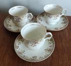 3 kop en schoteljes Balmoral castle Bone China, Ophalen of Verzenden, Gebruikt, Porselein, Kop en/of schotel