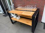 Stoere Industriële Buitenbar van Eikenhout & Aluminium, Tuin en Terras, Tuinmeubel-accessoires, Ophalen of Verzenden, Nieuw