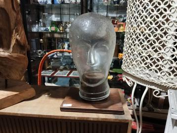 Retro Glazen Hoofd Mannequin beschikbaar voor biedingen