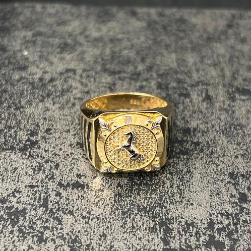 14k gouden ring heren massief paard model nieuw, Sieraden, Tassen en Uiterlijk, Ringen, Ophalen of Verzenden