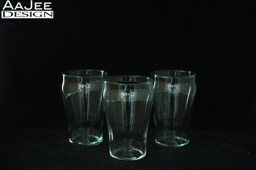 3 Dunne bodem glazen - Bier-, cola- of frisdrankglazen, Verzamelen, Glas en Borrelglaasjes, Gebruikt, Bierglas, Ophalen of Verzenden